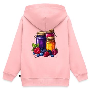 Marmelade - Kinder Premium Organic Zip Hoodie - Rosa - Hinten - AI Model Kid Female (0cm)