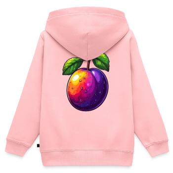 Prune - Sweat Premium à capuche zippé enfant bio - rose - Dos - AI Model Kid Female (0cm)