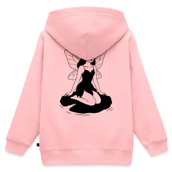 Fee - Kinder Premium Organic Zip Hoodie - Rosa - Hinten - AI Model Kid Female (0cm)