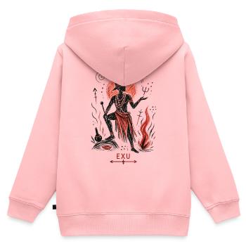 EXU - Kids Premium Organic Zip-up Hoodie - rose - Back - AI Model Kid Female (0cm)