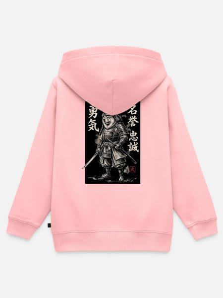 Samurai Chow Chow - Kinder Premium Organic Zip Hoodie - Rosa