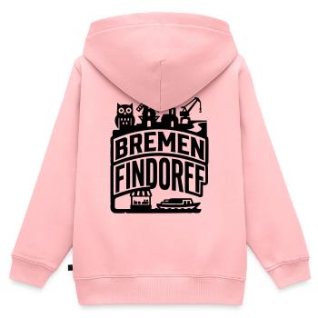 Bremen Findorff – Heimat & Stadtteil - Kinder Premium Organic Zip Hoodie - Rosa - Hinten - AI Model Kid Female (0cm)
