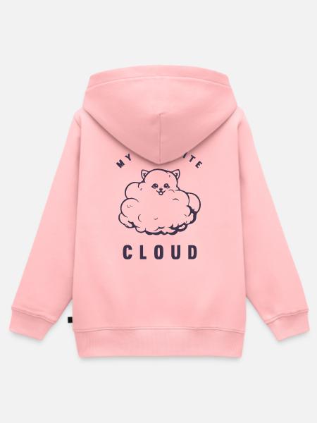 Meine Lieblingswolke - Zwergspitz - Kinder Premium Organic Zip Hoodie - Rosa
