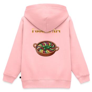 Food Is Art ... Ratatouille - Kinder Premium Organic Zip Hoodie - Rosa - Hinten - AI Model Kid Female (0cm)