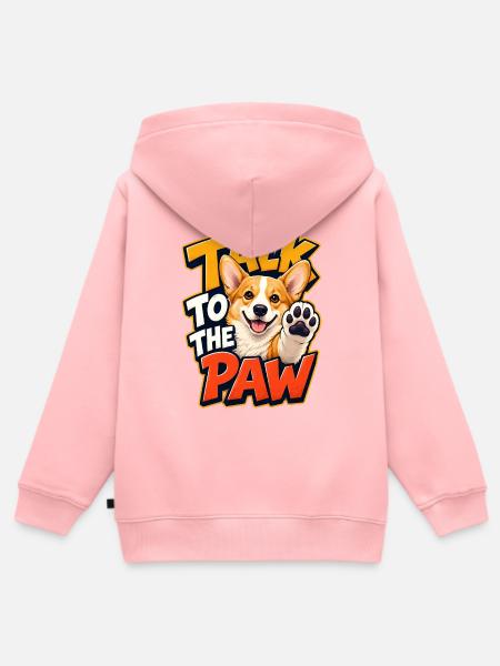 Pembrokenwelshcorgi - Kinder Premium Organic Zip Hoodie - Rosa