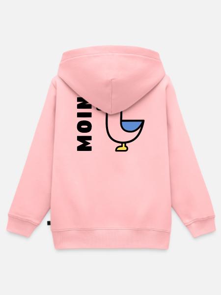 MOIN - Kinder Premium Organic Zip Hoodie - Rosa