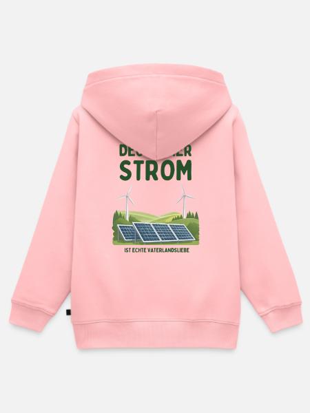 Deutscher Strom ist Vaterlandsliebe - Kinder Premium Organic Zip Hoodie - Rosa