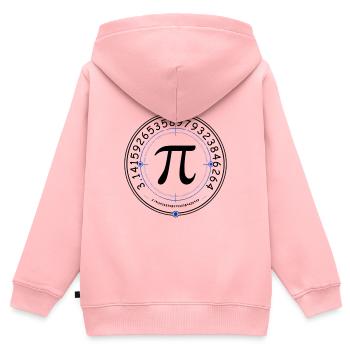 Pi im Zielkreis - Kinder Premium Organic Zip Hoodie - Rosa - Hinten - AI Model Kid Female (0cm)