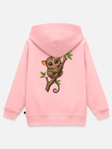 Koboldmaki - Kinder Premium Organic Zip Hoodie - Rosa