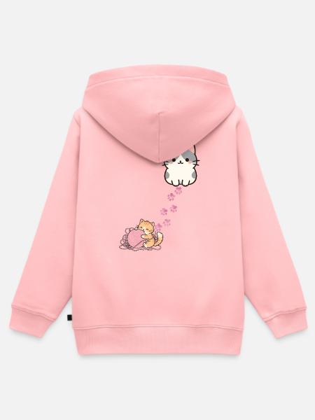 Kätzchen - Kinder Premium Organic Zip Hoodie - Rosa