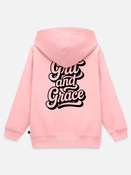 Grit_and_Grace - Kinder Premium Organic Zip Hoodie - Rosa