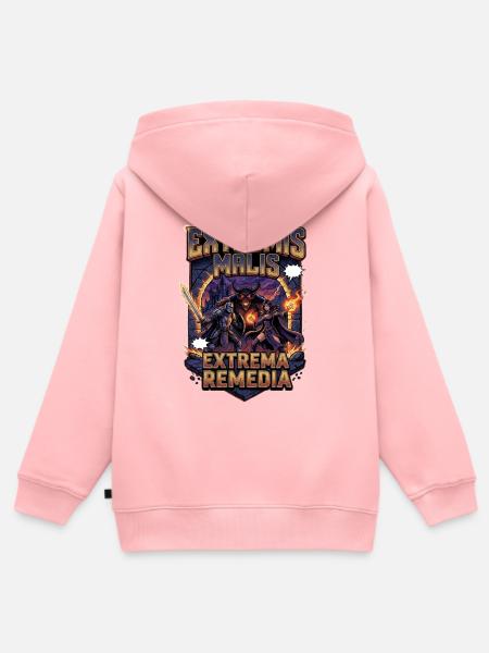 Extremis_Mails-_Extrema_Remedia - Kinder Premium Organic Zip Hoodie - Rosa