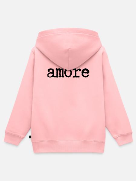 amore - Kinder Premium Organic Zip Hoodie - Rosa