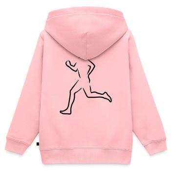 6061912 121582003 Laeufer - Kinder Premium Organic Zip Hoodie - Rosa - Hinten - AI Model Kid Female (0cm)
