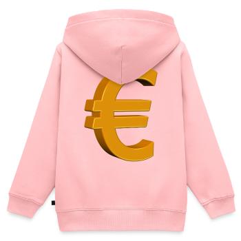 Abstraktes Goldenes Euro Design - Kinder Premium Organic Zip Hoodie - Rosa - Hinten - AI Model Kid Female (0cm)