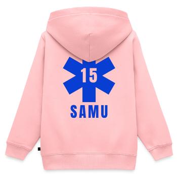 UAS, Notfälle, Krankenwagen - Kinder Premium Organic Zip Hoodie - Rosa - Hinten - AI Model Kid Female (0cm)