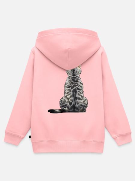 Ägyptische Mau-Katze - Kinder Premium Organic Zip Hoodie - Rosa