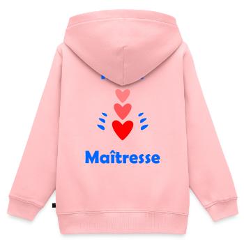 GELIEBTE. VIELEN DANK. DANKE HERRIN - Kinder Premium Organic Zip Hoodie - Rosa - Hinten - AI Model Kid Female (0cm)