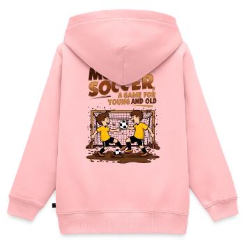Mud football - Kids Premium Organic Zip-up Hoodie - rose - Back - AI Model Kid Female (0cm)