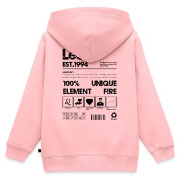 Leo 1994 - Kinder Premium Organic Zip Hoodie - Rosa - Hinten - AI Model Kid Female (0cm)