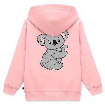 Koala Koala Ours - Sweat Premium à capuche zippé enfant bio - rose - Dos - AI Model Kid Female (0cm)