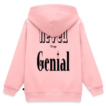 Neveu Trop Génial - Sweat Premium à capuche zippé enfant bio - rose - Dos - AI Model Kid Female (0cm)