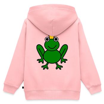 Frog. anniversary. Anniversary Decade - Kids Premium Organic Zip-up Hoodie - rose - Back - AI Model Kid Female (0cm)