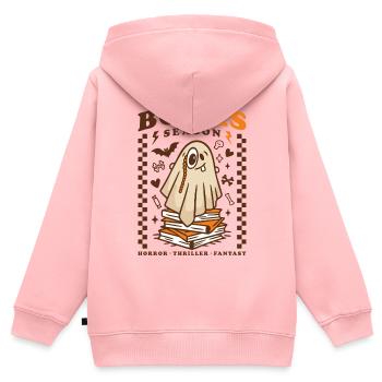 Livres Saison Mignon Fantôme – Horreur Thriller Fantasy - Sweat Premium à capuche zippé enfant bio - rose - Dos - AI Model Kid Female (0cm)