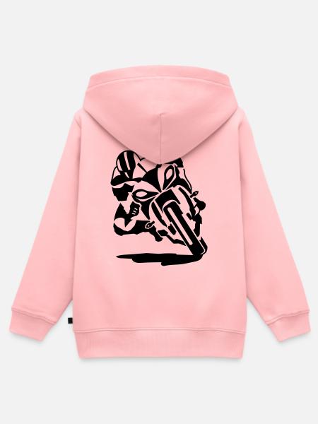 Motorrad - Kinder Premium Organic Zip Hoodie - Rosa