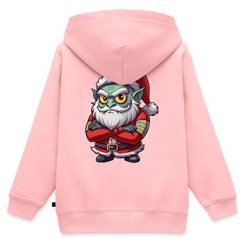 Grumpy Goblin Santa - Kids Premium Organic Zip-up Hoodie - rose - Back - AI Model Kid Female (0cm)