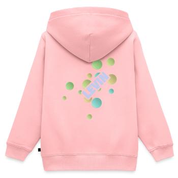 Levin als Student - Kinder Premium Organic Zip Hoodie - Rosa - Hinten - AI Model Kid Female (0cm)