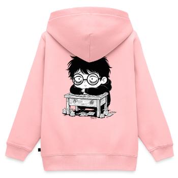 Student Burnout Office Blank Stare - Kids Premium Organic Zip-up Hoodie - rose - Back - AI Model Kid Female (0cm)