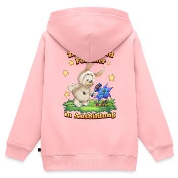 Siggi und der Zauberwald - Forscher in Ausbildung - Kinder Premium Organic Zip Hoodie - Rosa - Hinten - AI Model Kid Female (0cm)