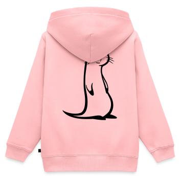 Otter - Kinder Premium Organic Zip Hoodie - Rosa - Hinten - AI Model Kid Female (0cm)