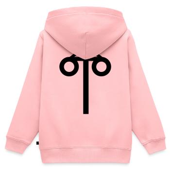 Arbre magique de la mi-été - Sweat Premium à capuche zippé enfant bio - rose - Dos - AI Model Kid Female (0cm)