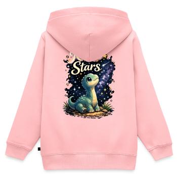 Reach for the Stars – Niedlicher Brachiosaurus - Kinder Premium Organic Zip Hoodie - Rosa - Hinten - AI Model Kid Female (0cm)