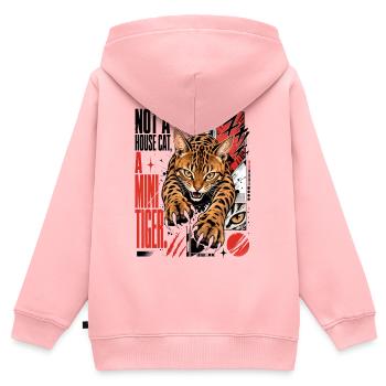 Not a House Cat, A small Tiger – Raubtier Bengal - Kinder Premium Organic Zip Hoodie - Rosa - Hinten - AI Model Kid Female (0cm)