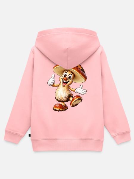 Lustiger Pilz - Kinder Premium Organic Zip Hoodie - Rosa