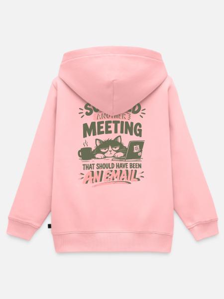Überlebte Meeting-Email - Kinder Premium Organic Zip Hoodie - Rosa