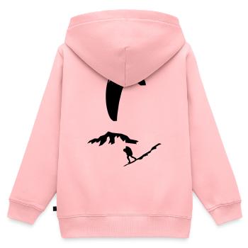 Paragliding - Kinder Premium Organic Zip Hoodie - Rosa - Hinten - AI Model Kid Female (0cm)