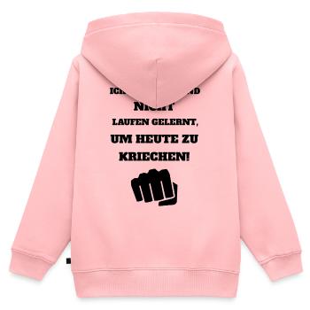 Cooler Spruch - Kinder Premium Organic Zip Hoodie - Rosa - Hinten - AI Model Kid Female (0cm)