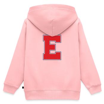 ÉCOLE SECONDAIRE DE L’EST - Sweat Premium à capuche zippé enfant bio - rose - Dos - AI Model Kid Female (0cm)