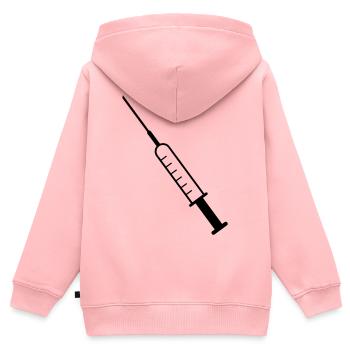 Spritze - Kinder Premium Organic Zip Hoodie - Rosa - Hinten - AI Model Kid Female (0cm)