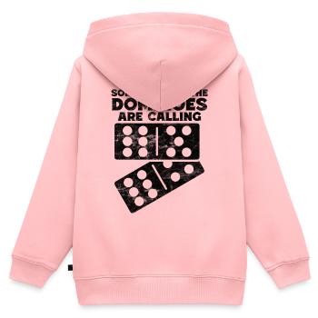 Domino Design - Kinder Premium Organic Zip Hoodie - Rosa - Hinten - AI Model Kid Female (0cm)