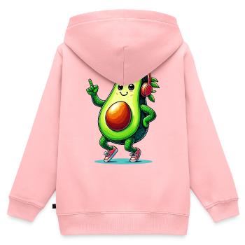 Balle d’avocat - Sweat Premium à capuche zippé enfant bio - rose - Dos - AI Model Kid Female (0cm)