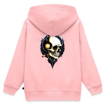 Cartoon-Knochen - Kinder Premium Organic Zip Hoodie - Rosa - Hinten - AI Model Kid Female (0cm)