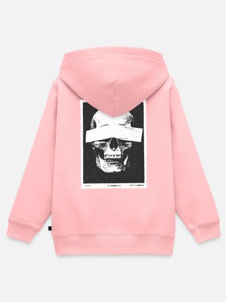 Skull grunge - Kinder Premium Organic Zip Hoodie - Rosa
