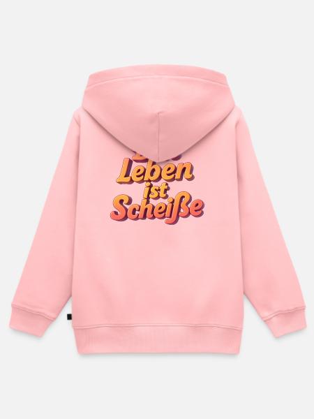 Das Leben ist Scheiße - Kinder Premium Organic Zip Hoodie - Rosa