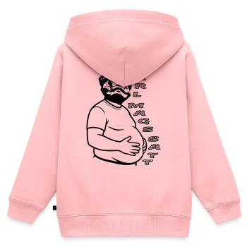 Karl Marx Fun Design karl mags satt - Kids Premium Organic Zip-up Hoodie - rose - Back - AI Model Kid Female (0cm)