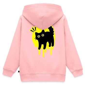 Chat Chat - Sweat Premium à capuche zippé enfant bio - rose - Dos - AI Model Kid Female (0cm)